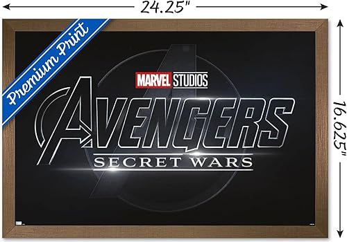 Vista 81 de Trends International Marvel Avengers: Secret Wars - Póster de pared con logotipo Versión enmarcada Barnwood