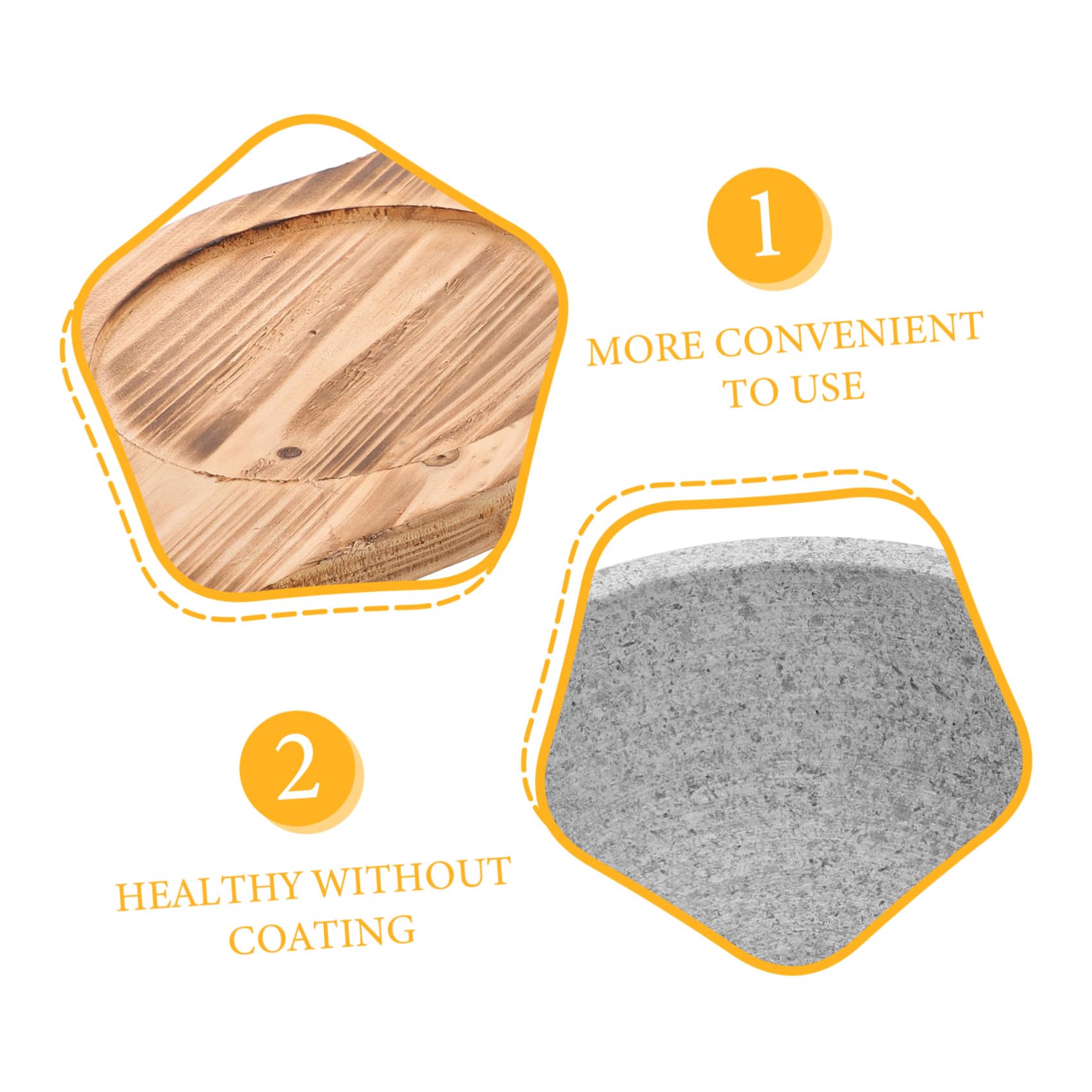 Toyvian Ciotola in con Base in Legno per Cucina Coreana da 800ml e Facile da Pulire, per Noodle e Bibimbap