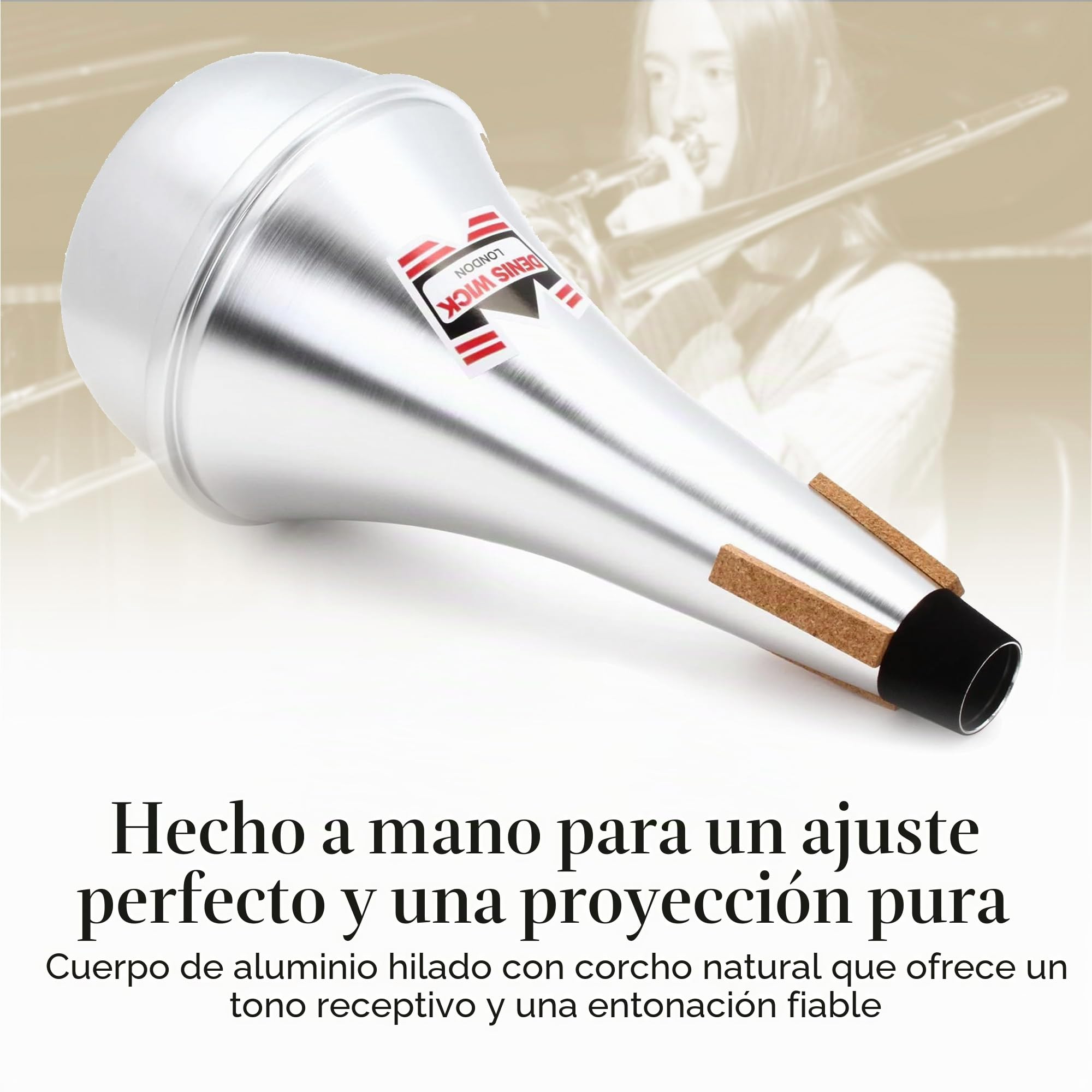 DENIS WICK Sordina de trombón recta de aluminio (5505)