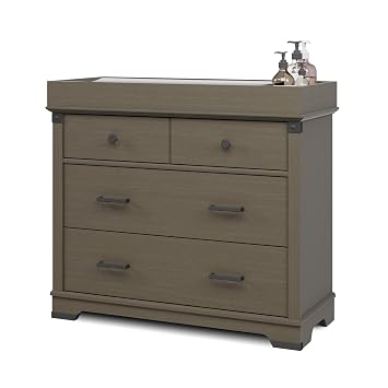 Child Craft Universal Changing Table Topper, Convert Dresser into a Changing Table Surface, Securely Attaches, Non-Toxic, Baby Safe Finish (Coach Cherry)