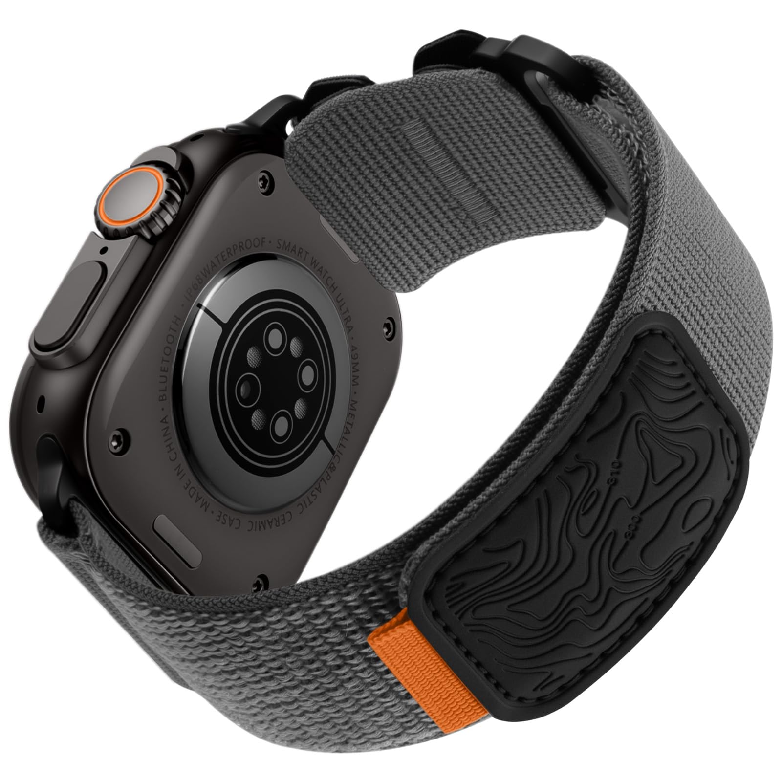 Bandletic Nylon Sport Armband Kompatibel mit Apple Watch - Weiches Armband für iWatch Ultra 3 2 1 49mm, Series 11 10 46mm, 9/8/7 45mm, SE3/6/5/4 44mm, 3/2/1 42mm, Robustes Uhrarmband für Herren Damen