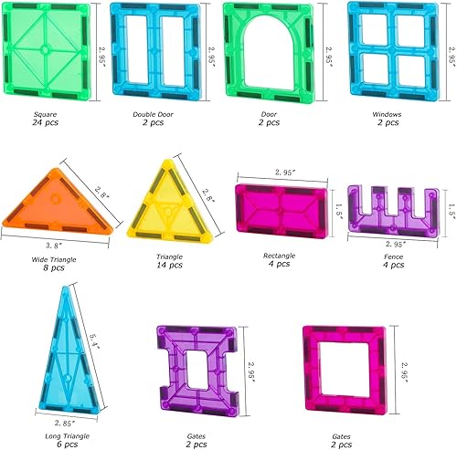 Miniatura 5 de NEOFORMERS Azulejos de construcción magnéticos 70 piezas de bloques de construcción magnéticos 3D para niños juguetes educativos STEM para niños y