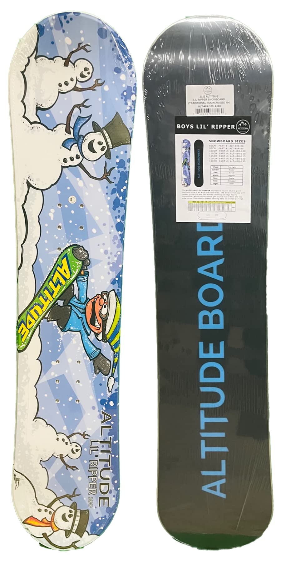 Boys Lil' Ripper Beginner (Rocker Camber) Snowboard 90CM
