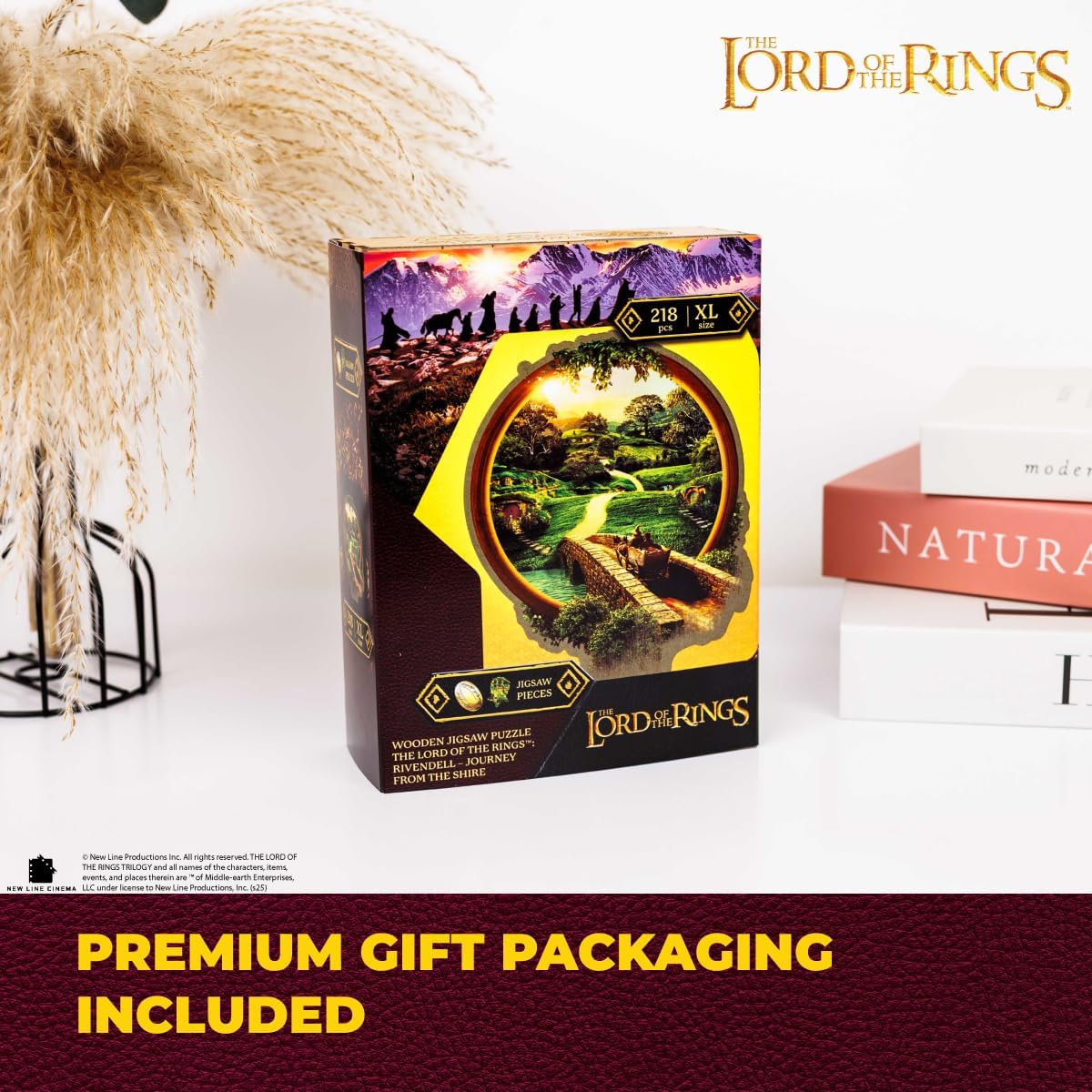 The Lord of The Rings Wooden Jigsaw Puzzle - Premium Figurine-Cut Collectible Lord of The Rings Gifts for Adults - Officially Licensed LOTR Puzzle (Rivendell – Journey from The Shire)