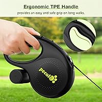 Vista 3 de Correa retráctil para perros grandes, correa retráctil resistente de 26 pies para mascotas con soporte para bolsa de excrementos, 360° sin enredos