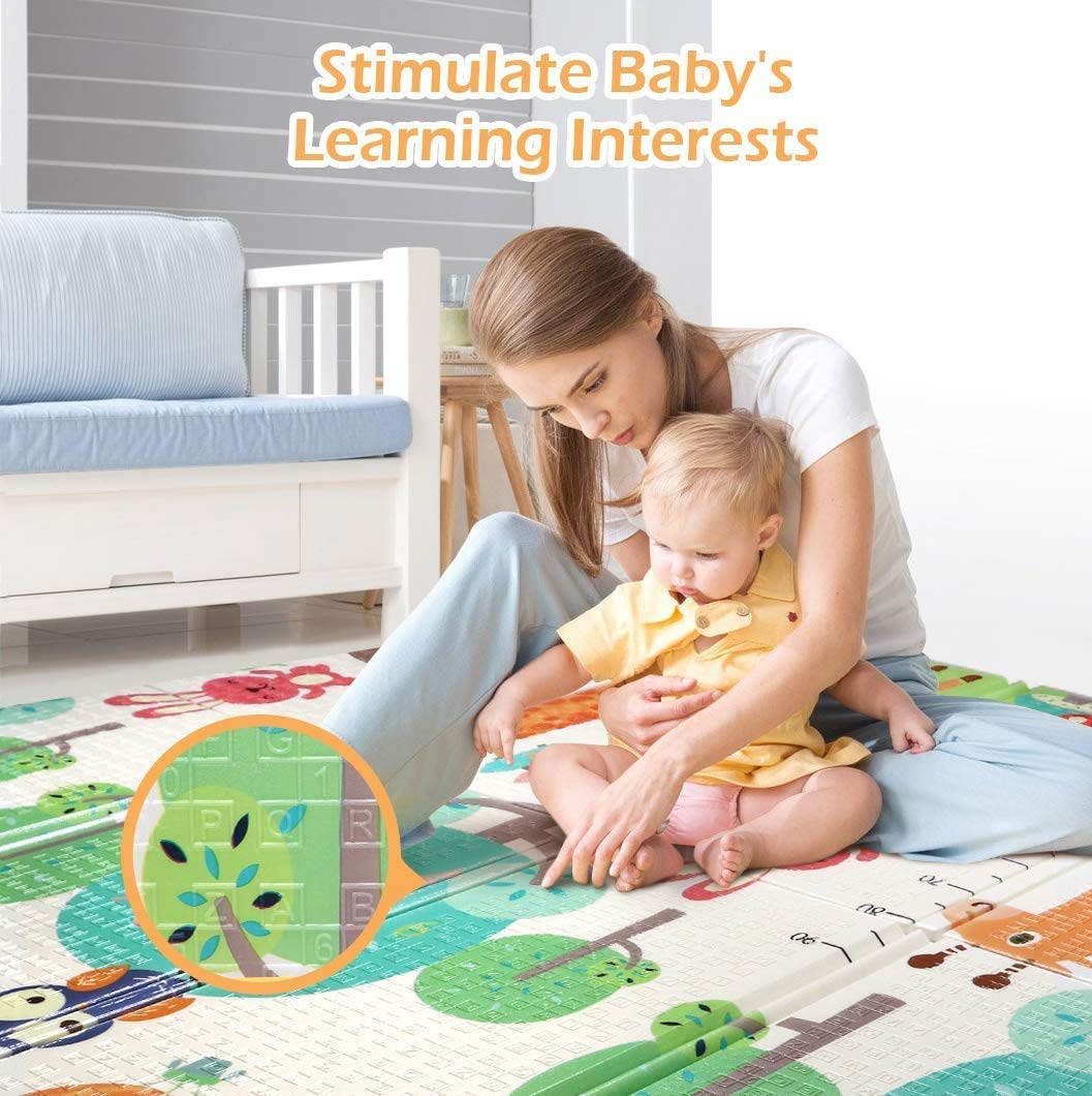 Babify Toy Planet Puzzelmat voor baby's, dikte 1,4 cm, antislip, extra groot, omkeerbaar, waterdicht, draagbaar, dubbelzijdig, voor peuters en baby's Babify Toy Planet Puzzelmat voor baby's, dikte 1,4 cm, antislip, extra groot, omkeerbaar, waterdicht, draagbaar, dubbelzijdig, voor peuters en baby's
