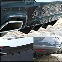 Vista 7 de 4 piezas de alerón de alerón inferior para parachoques trasero de coche, difusor de labio, accesorios anticolisión, protector de aleta de tiburón