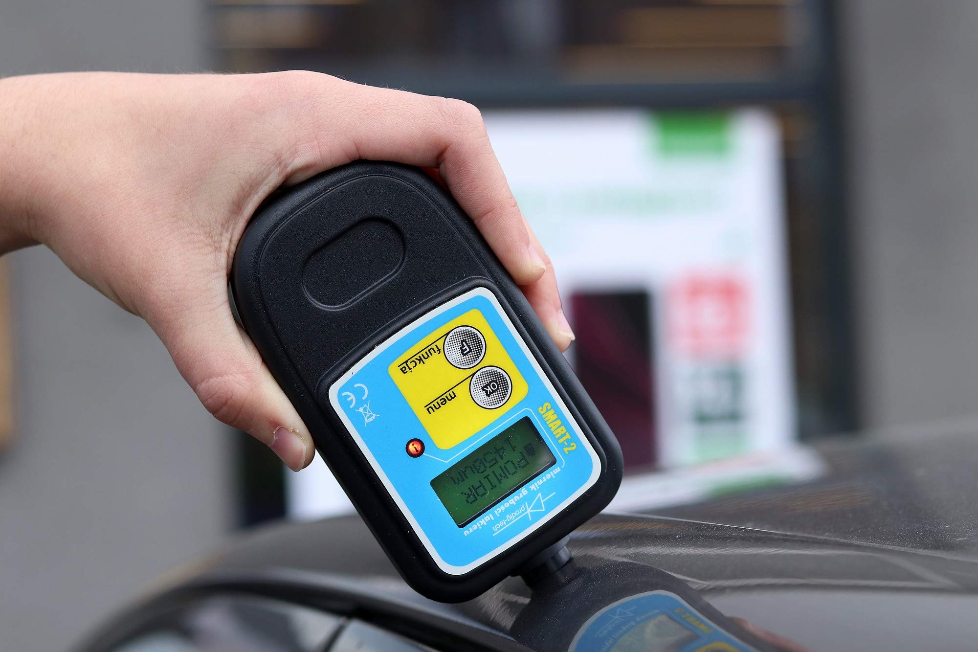 Miernik grubości lakieru GL-SMART-2 (PL/EN/DE) | Aplikacja mobilna Android, iOS | Grubościomierz lakieru samochodowego | Tester lakieru. | Miernik grubości farby na samochodzie. | Stal, stal ocynkowana, aluminium. | Asystent Pomiaru® LED