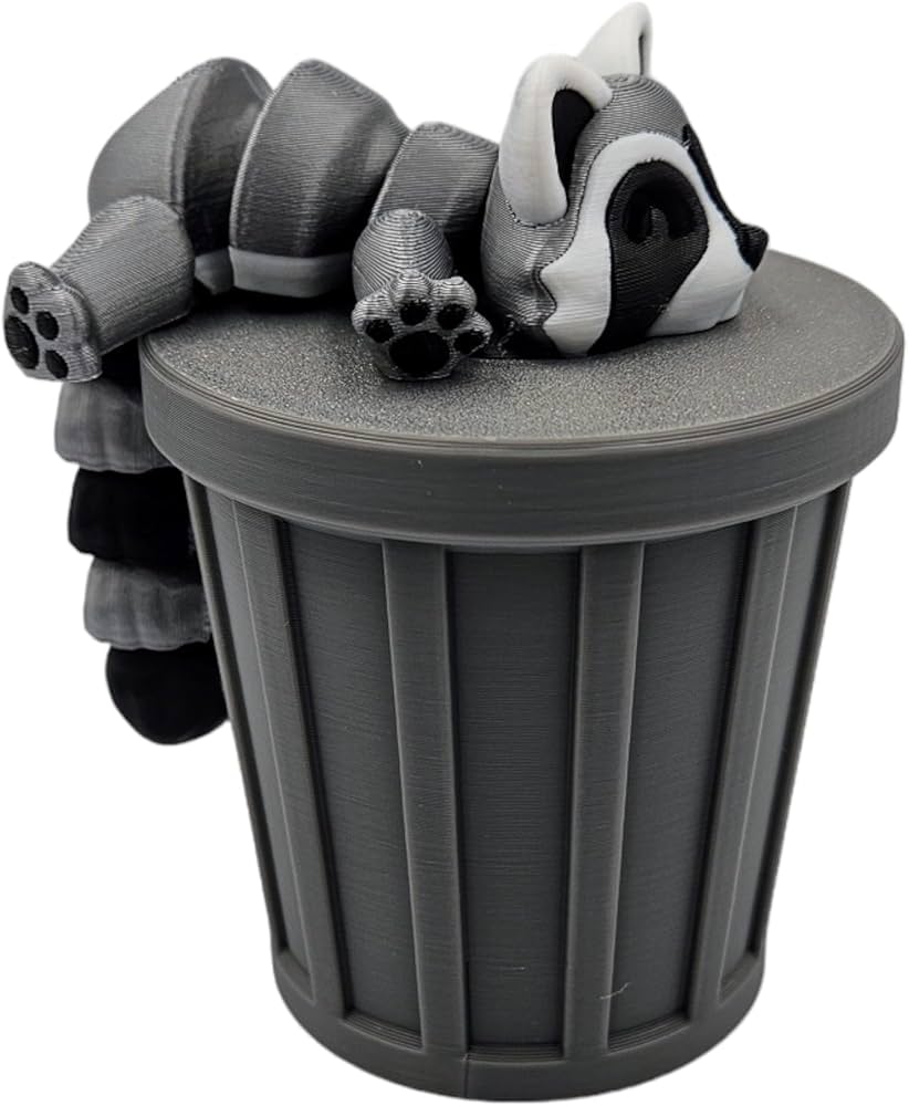 racoon Amazon.com: ZZ LIFE Articulating Raccoon Fidget Animal with Trash