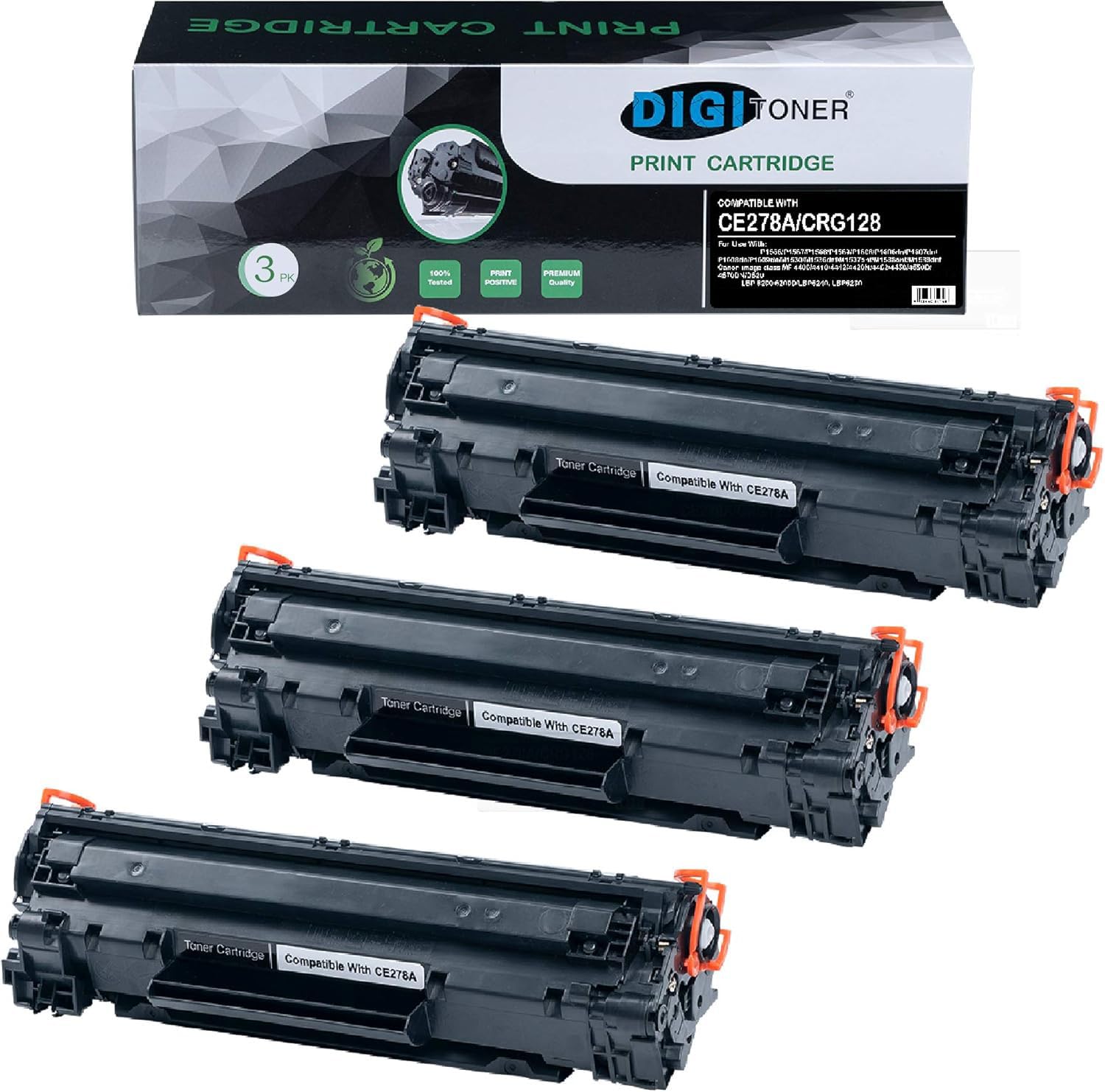 DIGITONER CE278A CRG128 CRG126 Toner Cartridge Replacement for HP Laserjet M1536 P1560 P1566 P1606 Canon imageClass LBP6200D LBP6230d MF4570 MF4550