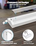 HYPERLITE 4ft LED Lumière d'enveloppement 60W,6600LM 4' LED Shop Lights fixture avec 3 Puissances pour Garage,4000K Neutre lumière blanche enveloppe AC120V,ETL Inscrit 48inch Luminaires LED pour bureau, cuisine