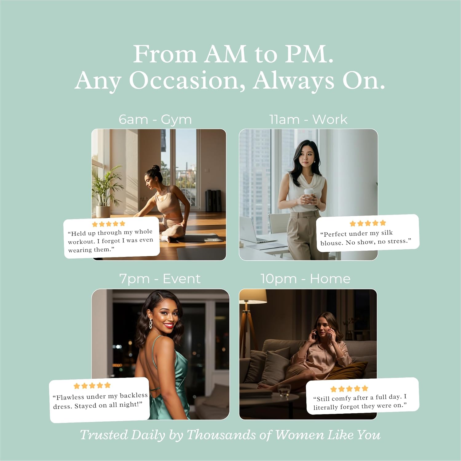 Miola Nipple Covers for Women – Non Adhesive Reusable Silicone Nipple Pasties, Seamless Invisible No Show, & Waterproof - Image 5