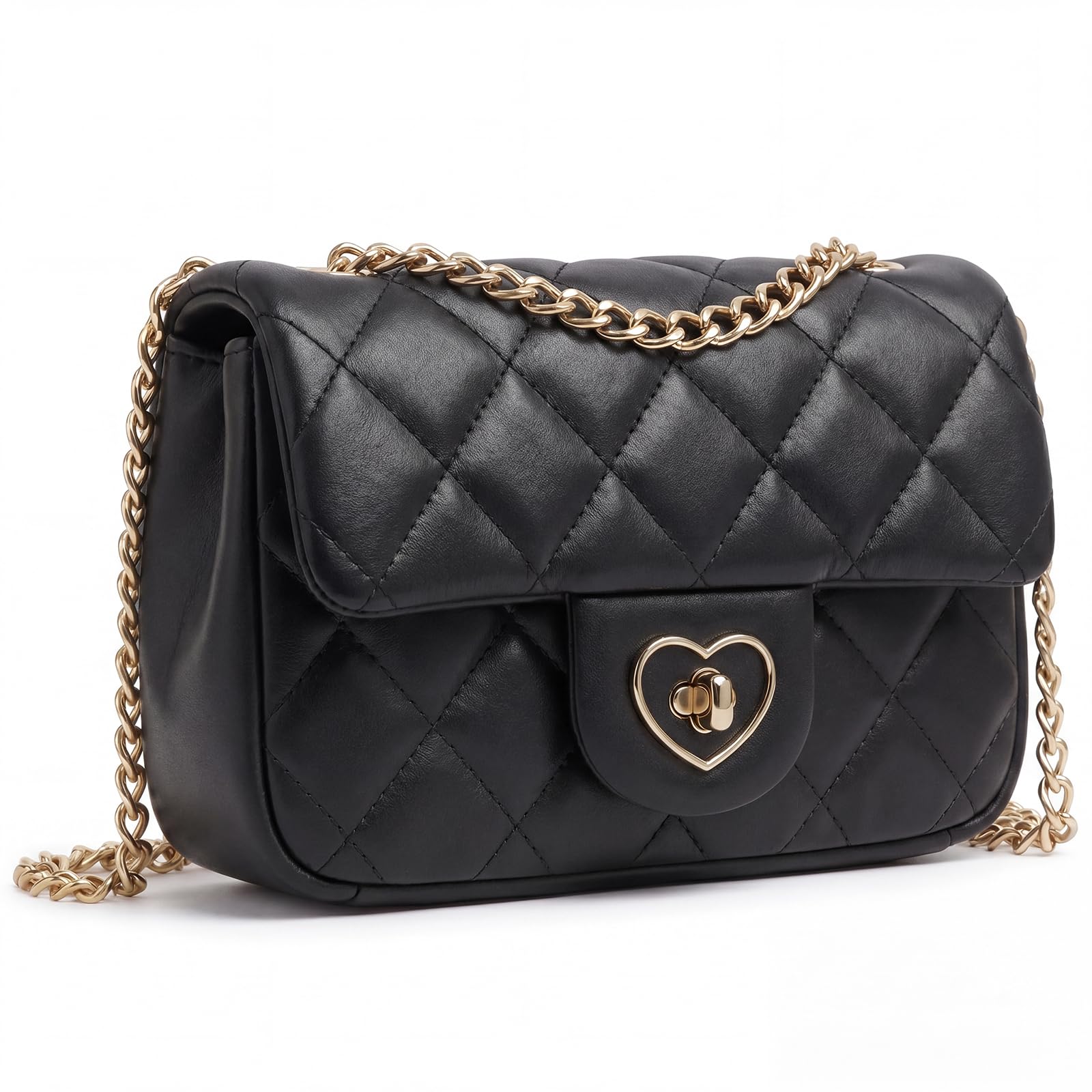 Girls Crossbody Purse, Heart-Shaped Lock, Gift for Teens