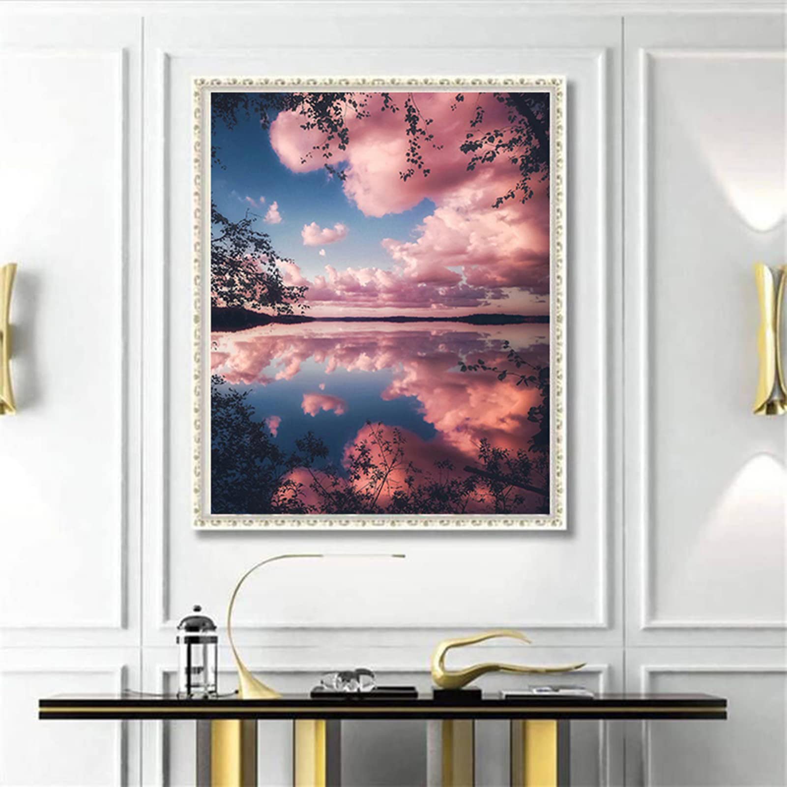 Cukol Cukol Broderie Point De Croix - Canevas Kit Complet Adulte, 11CT Pré Imprimé Belle Dame Modèle‌, Facile Loisirs Créatifs Set Avec Fils Pour Activité Manuelle Debutant