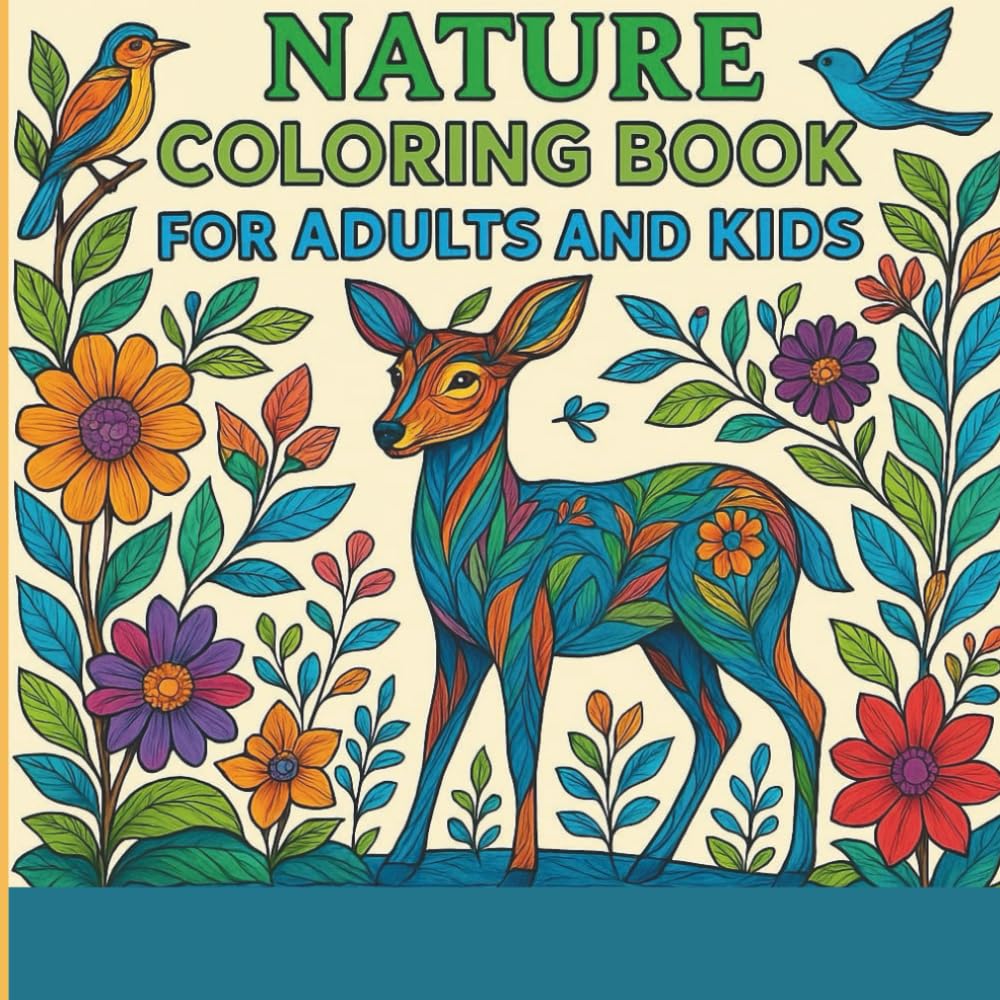 Coloring Book For Adults And Children For Nature Lovers: Relax And Enjoy The Stunning Natural Beauty Of The Deer. (Coloring Books for Adults – Relaxation, Fantasy & Celebration Collection)