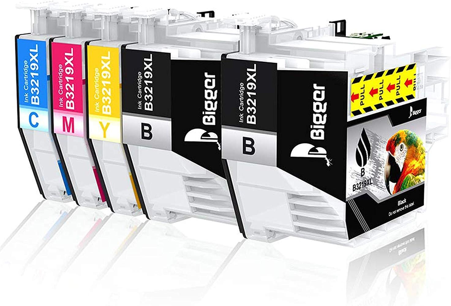 Bigger Compatible Ink Cartridges Replacement for Brother LC3219 / LC3219XL Ink Cartridges, 5 Pack