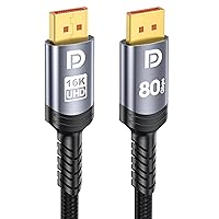 Sniokco 80Gbps Cavo DisplayPort 2.1 4.5M, 16K DP Cavo 16K@60Hz 8K@240Hz 4K@540Hz 360Hz