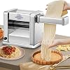 Moongiantgo Electric Pasta Machine Stainless Steel with 3 Removable Blade Blades 2mm4mm6.5mm for Pasta Pasta Ravioli 7-Level Thickness Adjustment for Home Use 3 Blades