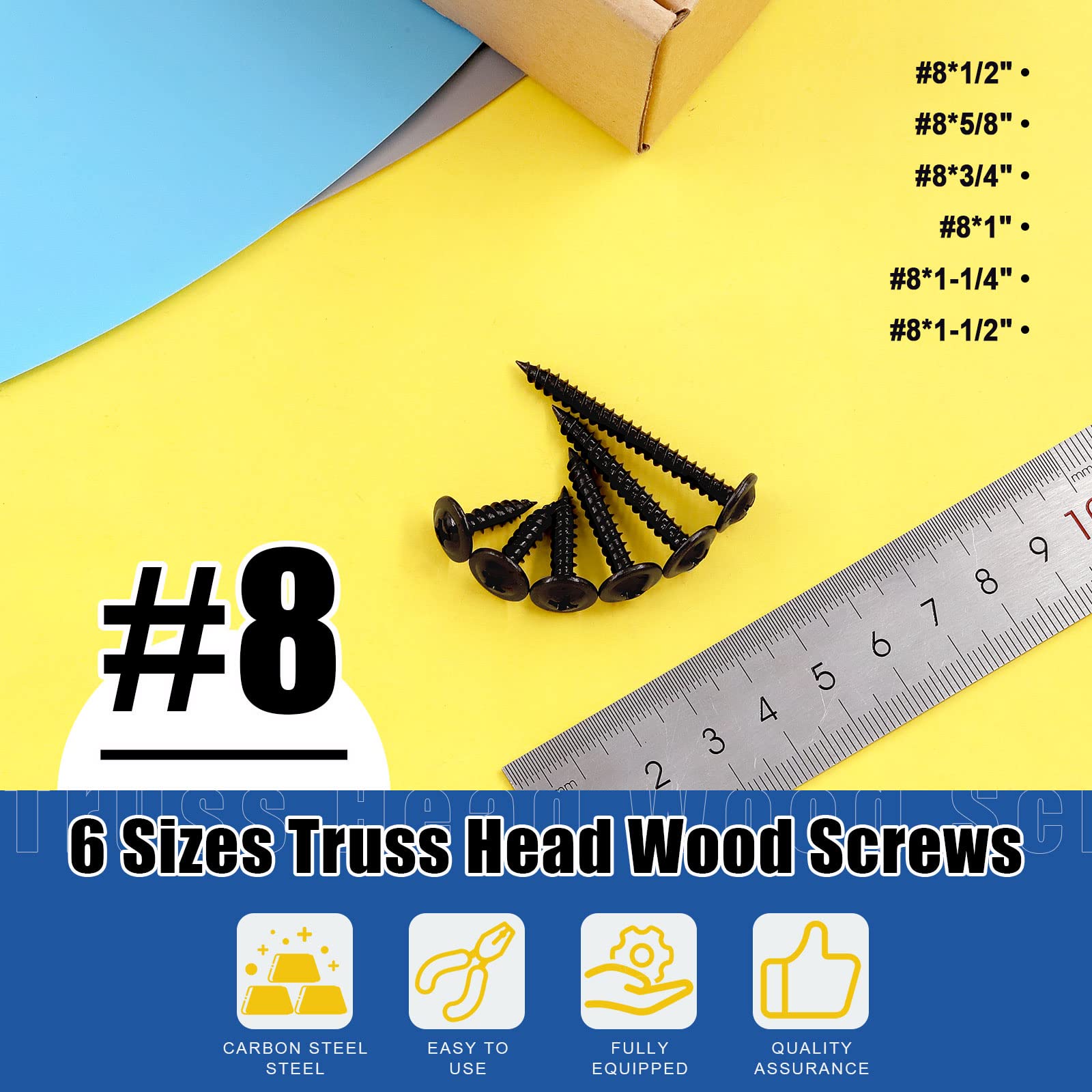 Viti Legno Testa Traliccio 1-1/2 - Set 120 Pezzi In Acciaio Zincato - Autofilettanti Phillips - Foto 10