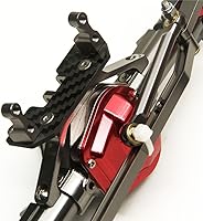 Vista 2 de CNC Aluminum Front & Rear Axle Set for 1/10 SCX10 RC Crawler Axial Heavy Duty Version (Titanium)