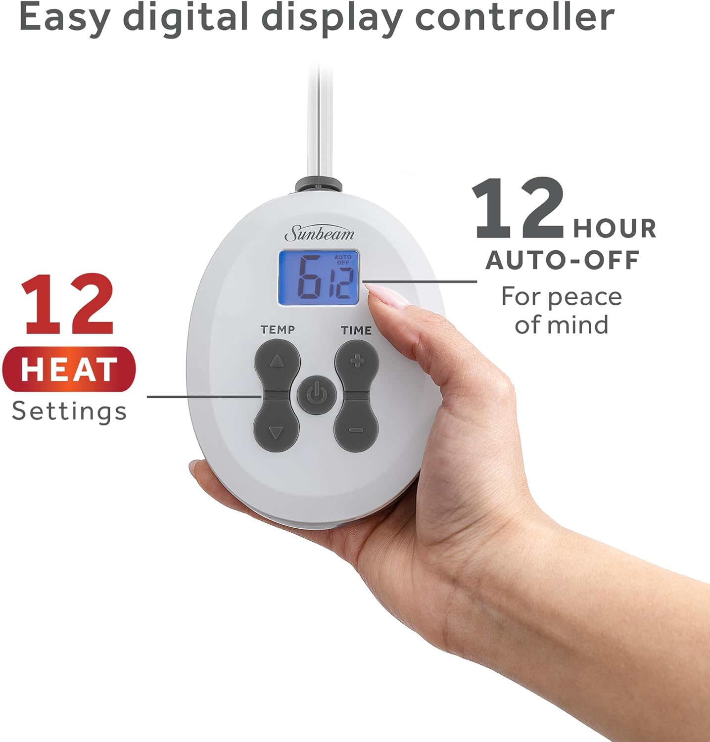 Sunbeam Royal Luxe Cabernet Heated Blanket - Full : Home & Kitchen