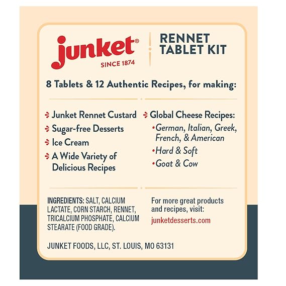 أقراص Junket Rennet 0.23 أوقية صندوق (8 أقراص)