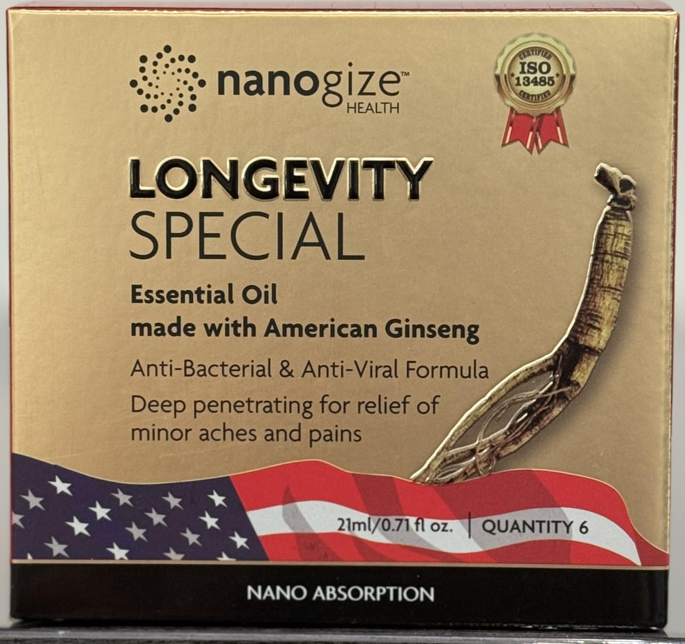 NANOGIZE Special with Ginseng Premium Blend Essential Oil (Pack of 6 x 10ml)