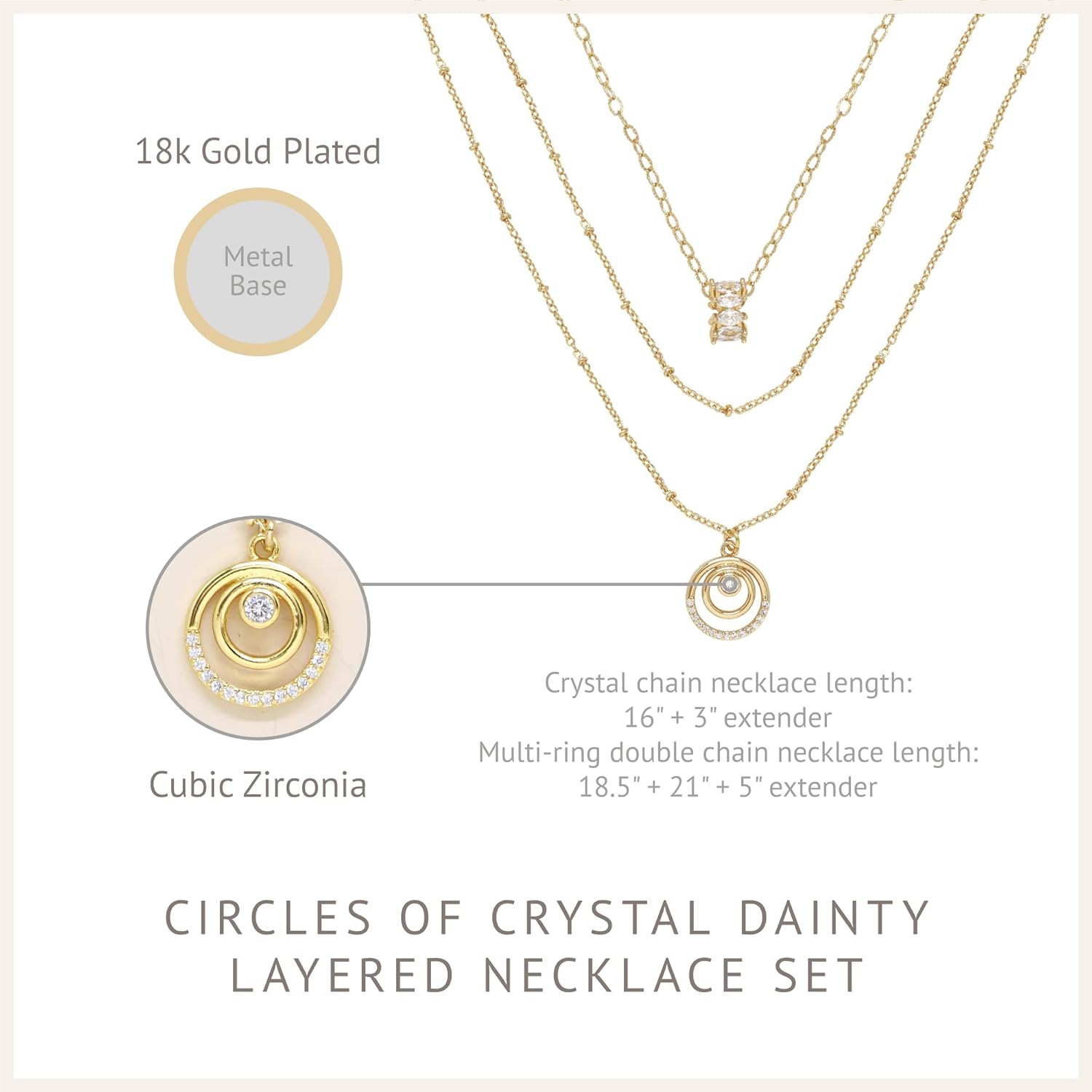 Ettika Layered Disc Pendant Necklace thumbnail 3