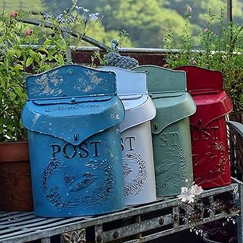 Amazon.co.jp: Miuxeヴィンテージスタイル壁掛けポストボックス