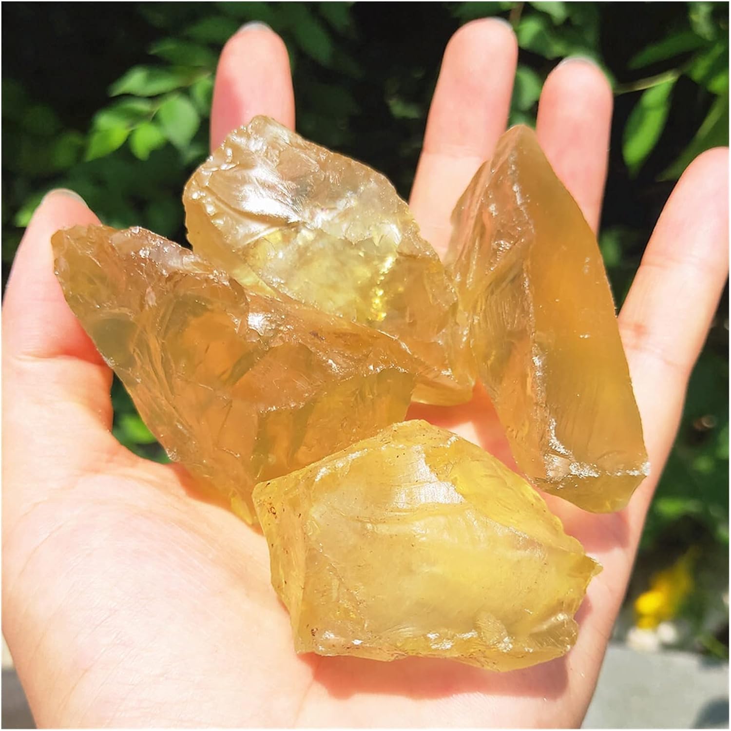 FIDEMM Natural Crystal Rough Natural Raw Mineral Citrine Crystal Yellow Quartz Rough Scottish Topaz Stone Healing (Size : 75-95g (1pcs))