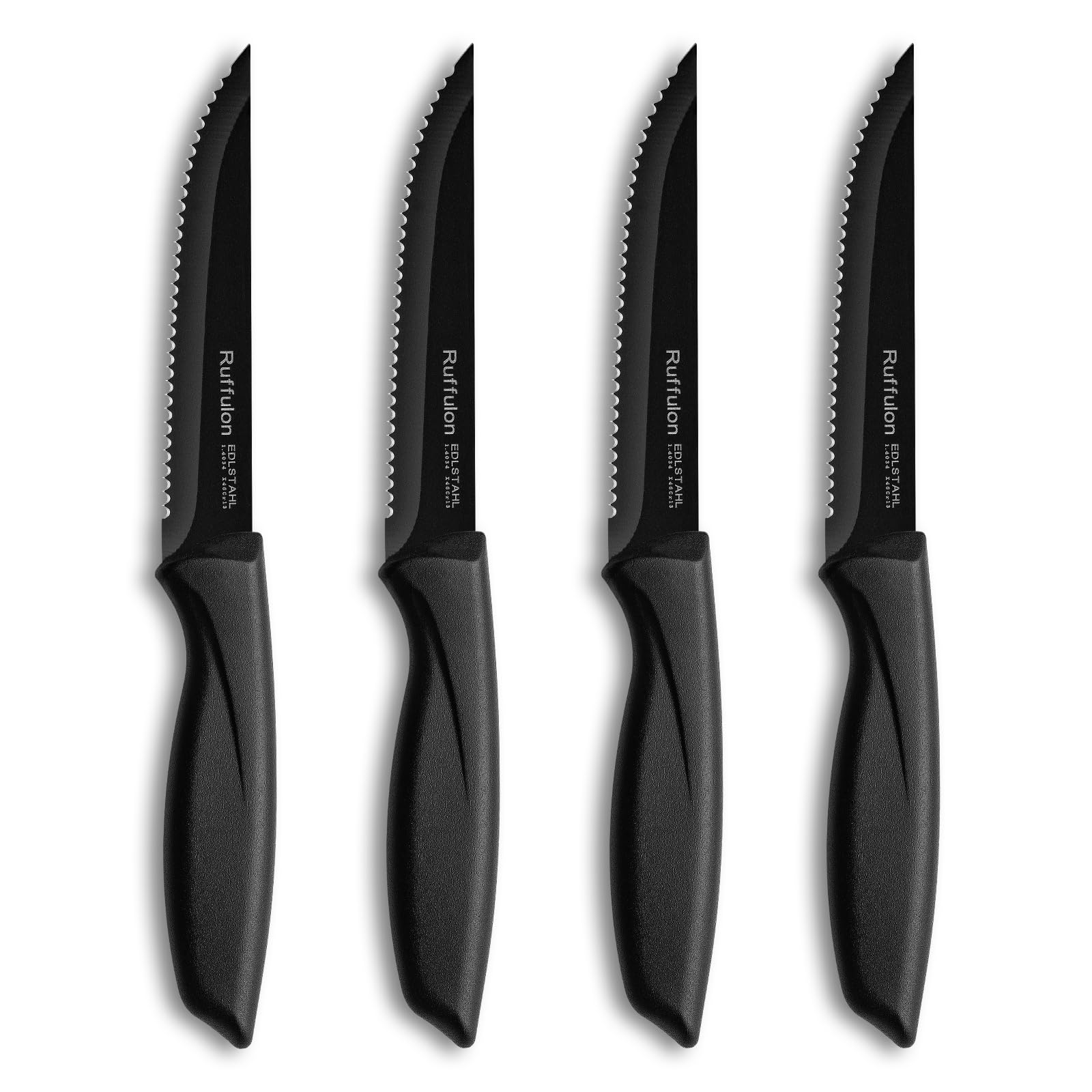 Steak Knives,Steak Knife Set of 4,Serrated Edge Stainless Steel Steak Knives,Sharp Dinner Knives With Ergonomic Handle,Kitchen Knife Set For Home, Restaurant,Dishwasher Safe,Rust-Proof