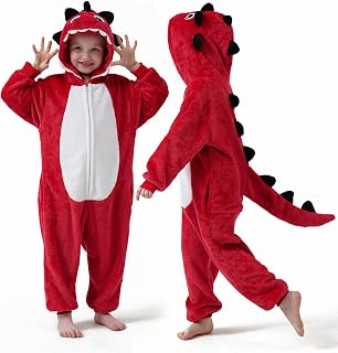 Kids Animal Onesie Halloween Funny Costume Cosplay Pajamas 3-14Y | Kids Animal Onesie,Halloween Funny Costume Cosplay Pajamas,Cozy Warm Flannel Sleepwear,Boys Girls Christmas Gift 3-14Y