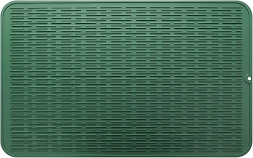 Miniatura 1091 de Tapete de silicona para secado de platos para múltiples usos, fácil de limpiar, ecológico, resistente al calor, tapete de silicona para encimera