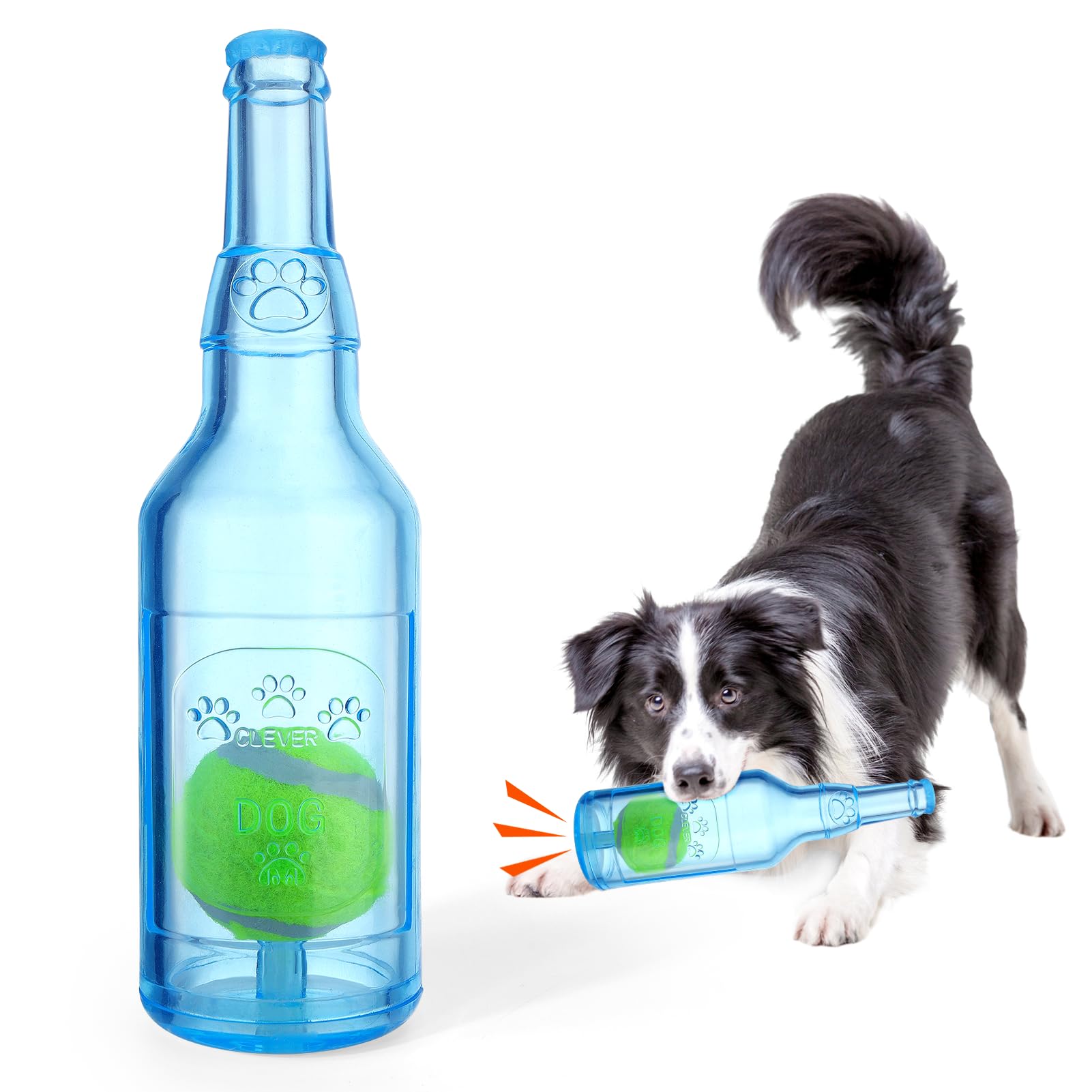Mity rain Water Bottle Dog Toy - Dog Toys for Aggressive Chewers Cute Squeaky Toys for Large/Medium/Small Dogs Interactive Dog Toys to Keep Them Busy