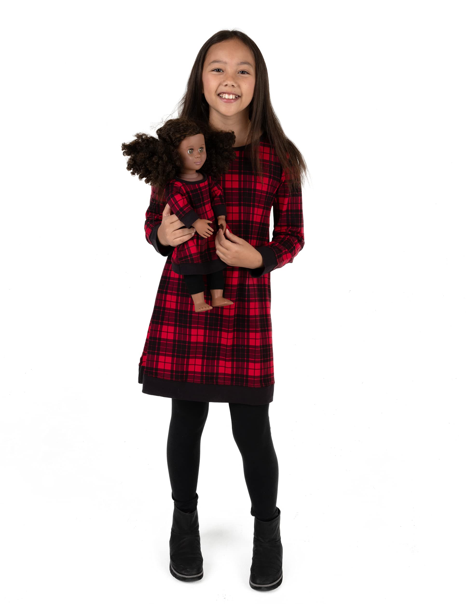 Leveret Matching Doll & Girls Dress 100% Cotton Variety of Styles (Size 2-14 Years)
