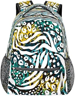 Mochilas de viagem para laptop para mulheres e homens, estampa de animais coloridos, duráveis e leves, mochilas escolares para adolescentes meninas/meninos, mochila casual para viajar, acampar, caminhar, Multicor, Medium, Mochilas Daypack