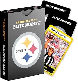 Blitz Champz Pittsburgh Steelers– Official NFL Playing Cards & Pittsburgh Steelers Gifts for Men & Women, Fun Travel Card Games for Adults & Kids Ages 7+, Camping Games for Friends & Family Game Night
