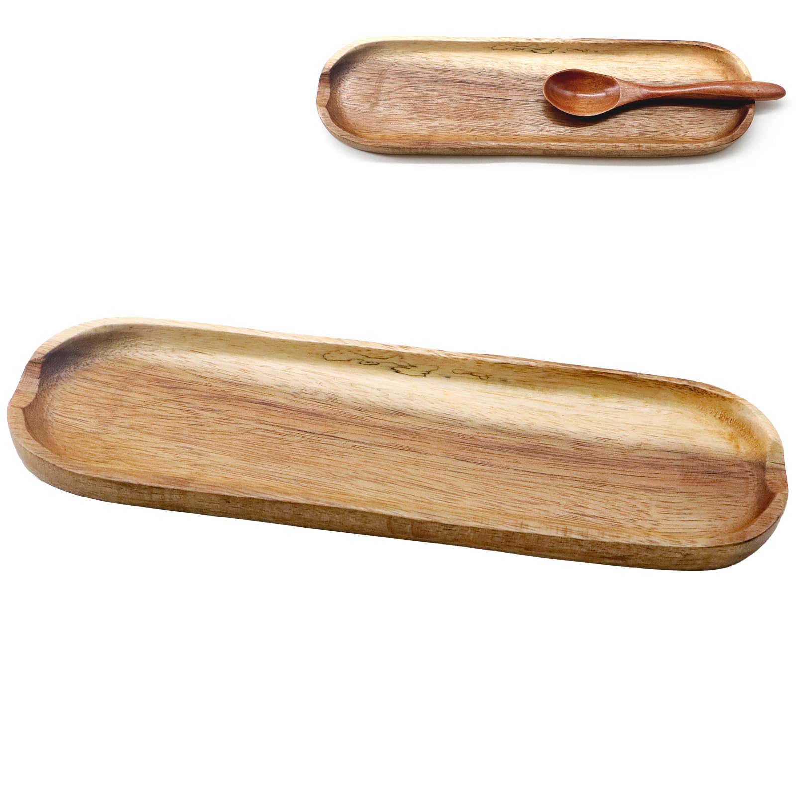 KASURE Repose-Cuillère en Bois Support Naturel pour Ustensiles de Cuisine Spatules Cuillères Couverts