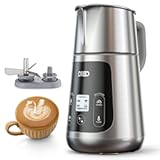 Milk Frother &lbrack;Upgraded&rsqb;&comma; All-in-1 Electric Foam Maker for Coffee&comma; 15oz&sol;450ml Automatic Foam Frother for Latte Art-level Microfoam&comma; 30&plus; Drinks&comma; Easy to Clean&comma; Dishwasher Safe&comma; LED display