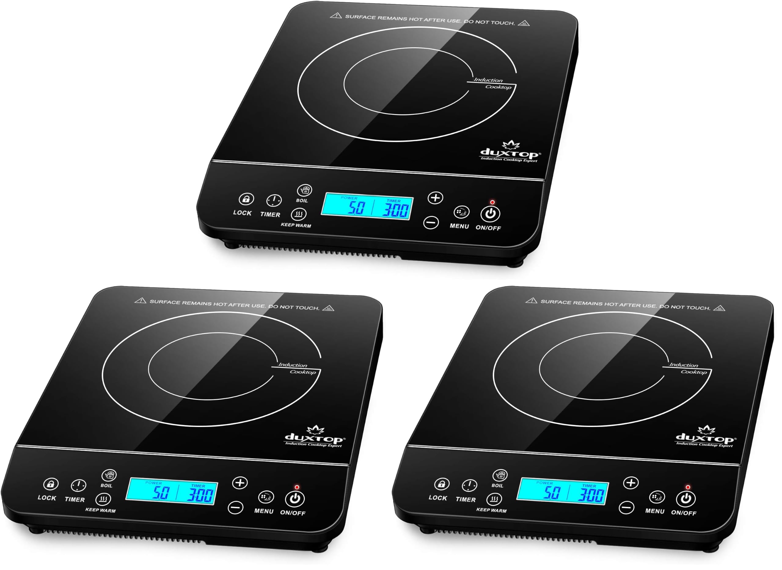 Duxtop Portable Induction Cooktop, Countertop Burner 1800W Black 9610LS