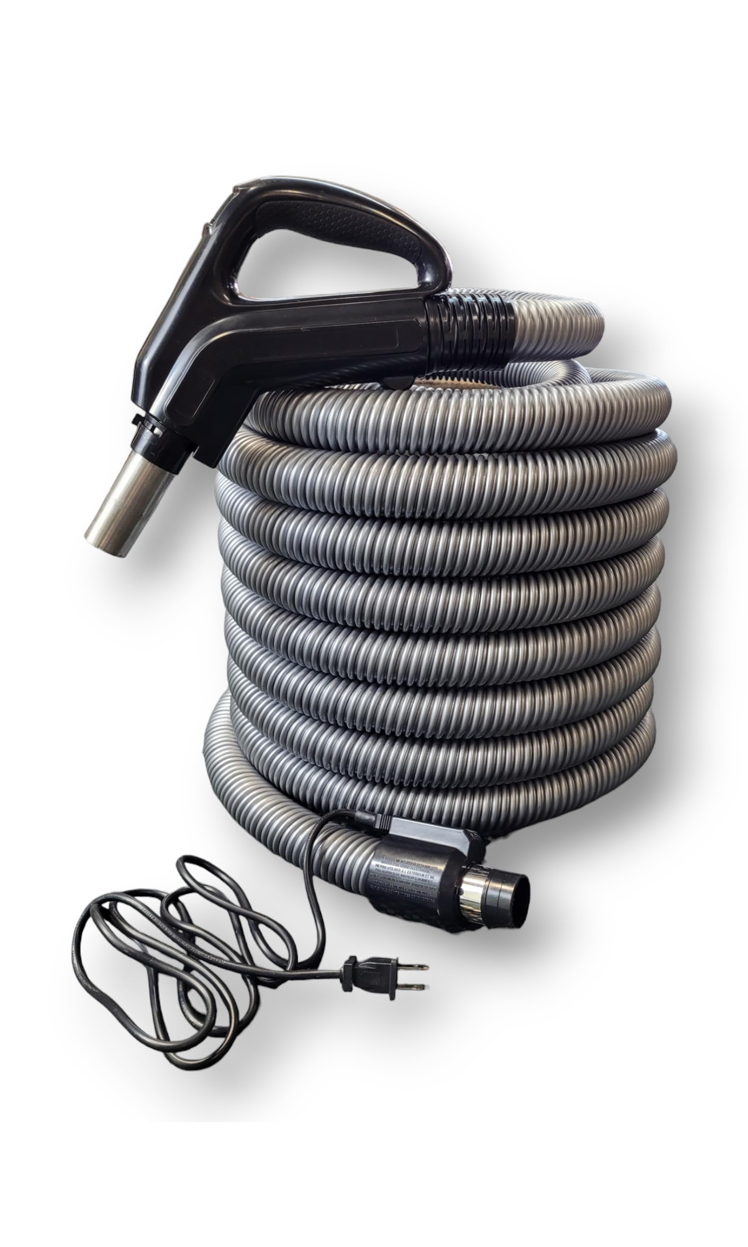 Supervacuums Superhose Universal Dual Voltage Central Vacuum Hose | Extra Long Central Vac Hose with Pigtail Plug, Direct Connect, and Low Voltage |