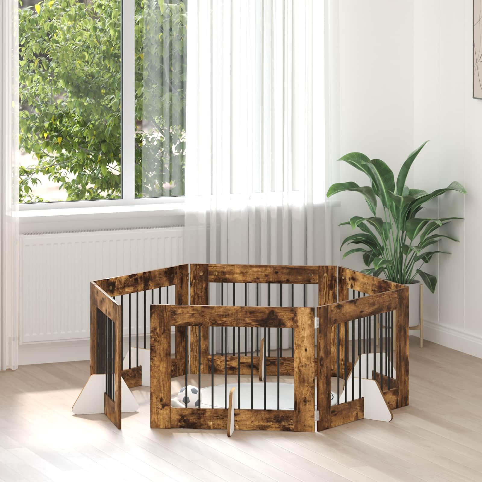 Parc rectangulaire 80x60 cm pour chien pour éviter les bêtises au salon