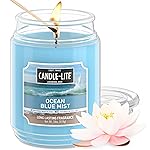 Candle-lite Scented Candles, Ocean Blue Mist, 18 oz Jar, Proudly Poured in The USA, Aromatherapy Candle, Single-Wick with 110 Hours of Burn Time, Perfect for Creating a Relaxing Ambiance