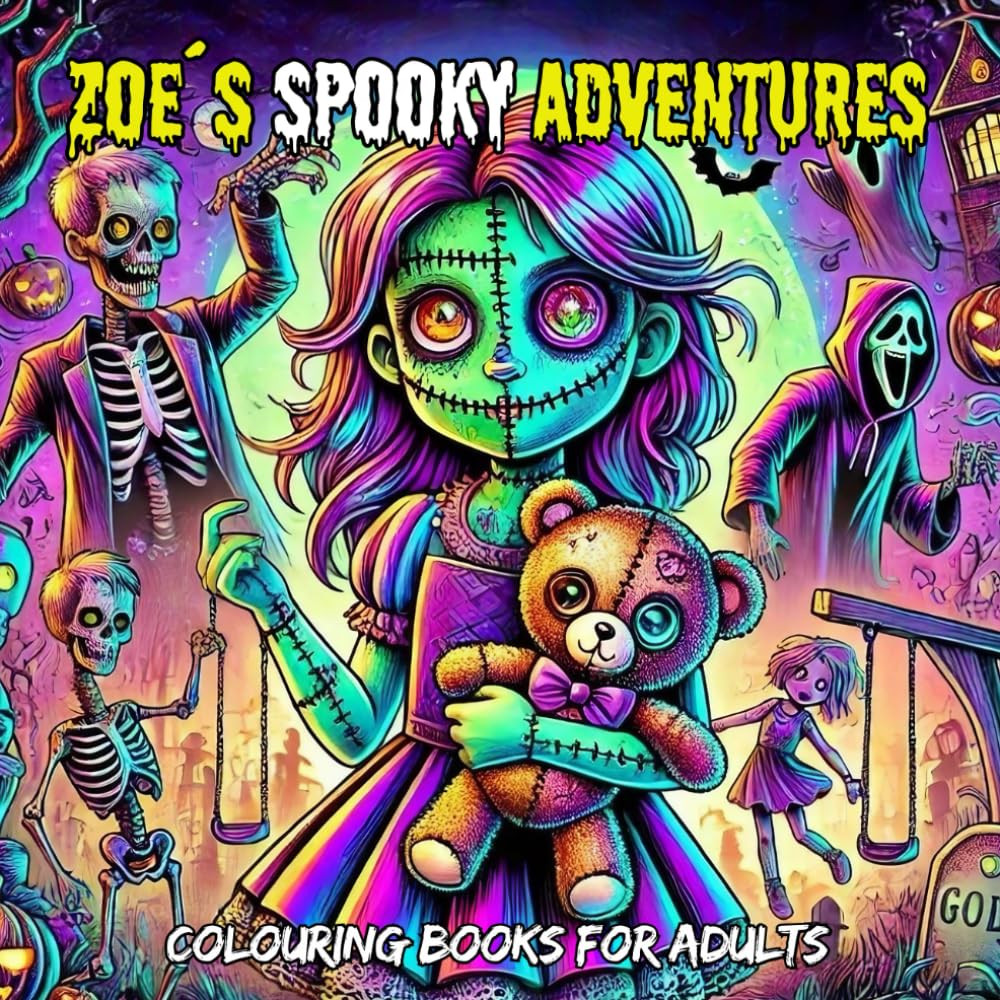 Zoe´s Spooky Adventures: Colouring Book for Adults and Teens with Enchanting Gloomy creatures in warm moments of rest (Relaxing Shadows Colouring)
