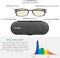 Vista 9 de ThinOptics Frontpage - Gafas de lectura para computadora con bloqueo de luz azul y funda de aluminio Milano