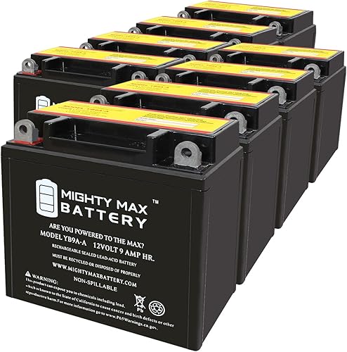 YB9A-A 12V 9AH 130 CCA Replacement Battery Compatible with Power-Sonic PS-CB9A-A - 8 Pack