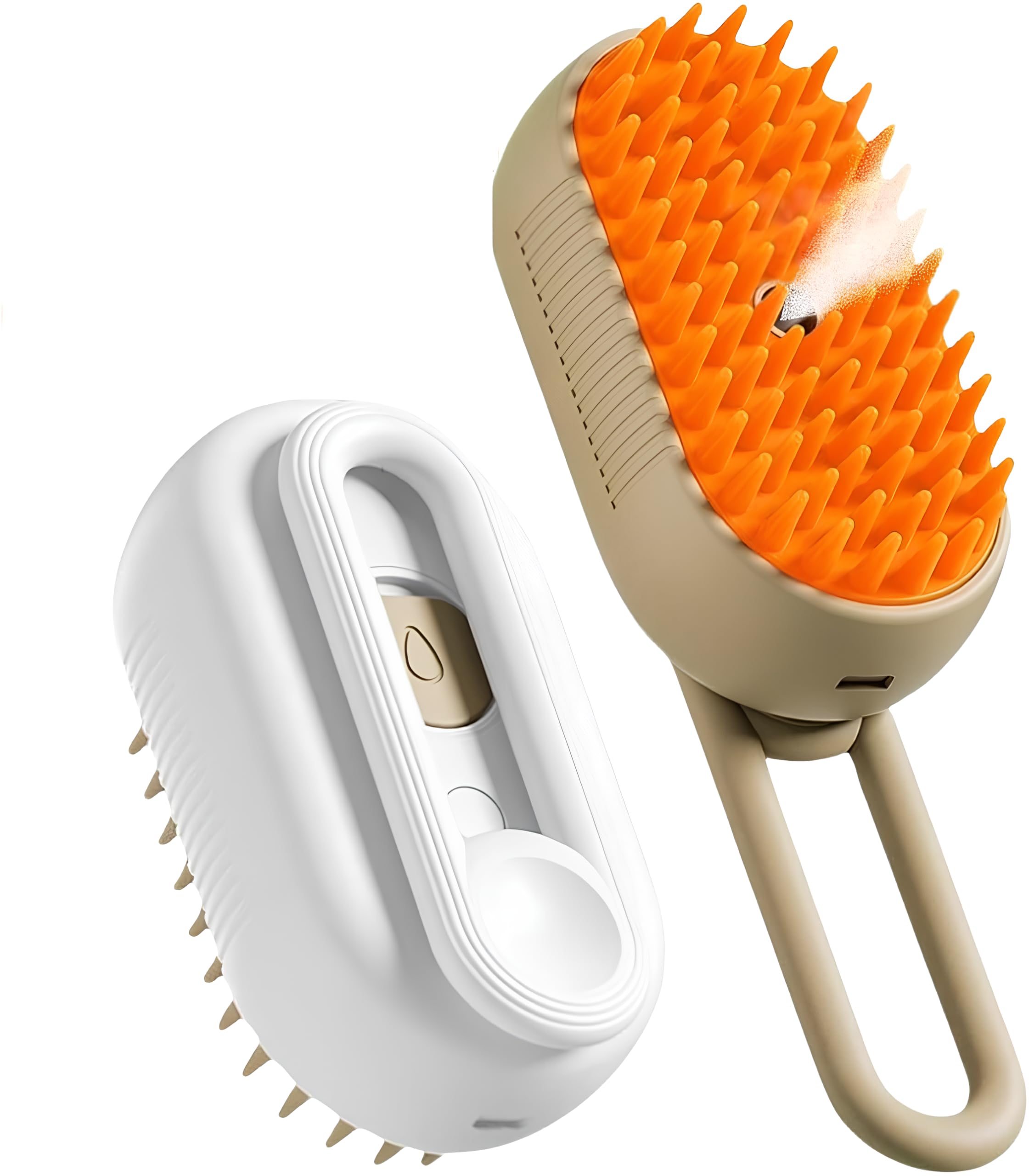 Escova Pet Vapor Elétrica 3 em 1 com Vapor Recarregável USB Massageadora, Removedora de Pelos e Hidratante para Gatos e Cães Linha Premium