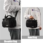 Cwatcun Compact Camera Bag Single Shoulder Crossbody Bag Camera Case Compatible for Canon Nikon Sony SLR DSLR Mirrorless Cameras and Lenses Waterproof Camera Bag(Small,Black )