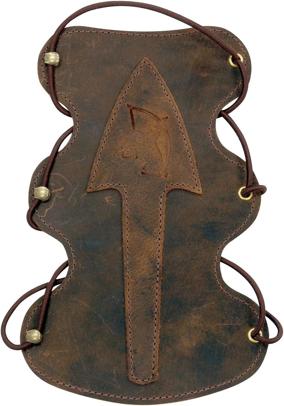 Serious Archery Arrowhead Long Armguard Brown Leather