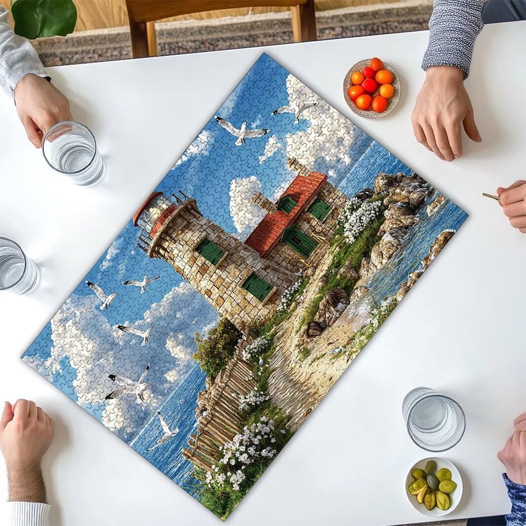 Puzzle 5000 Piezas, Puzzle Faro de Madera para Adultos, Regalos -2558